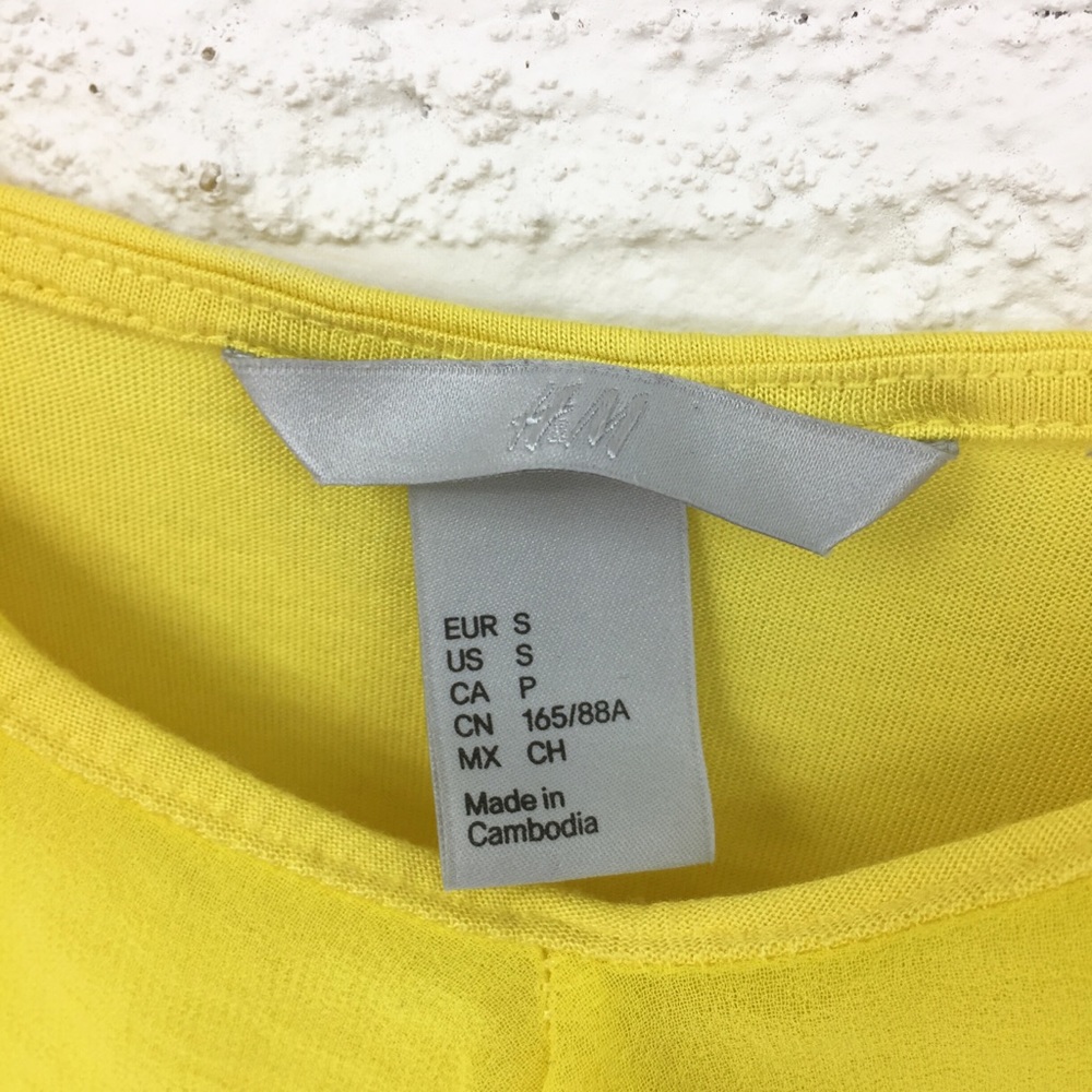 H&M Yellow Ruffle Front Cami - Picture 4 of 5